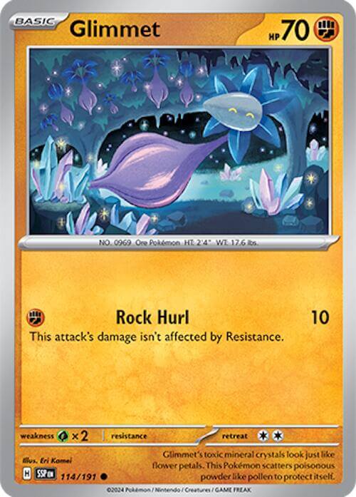 Glimmet [SSP - 114/191] Condition: Near Mint Collectible Trading Cards SV08: Surging Sparks Also available: Language: English Printing: Reverse Holofoil
