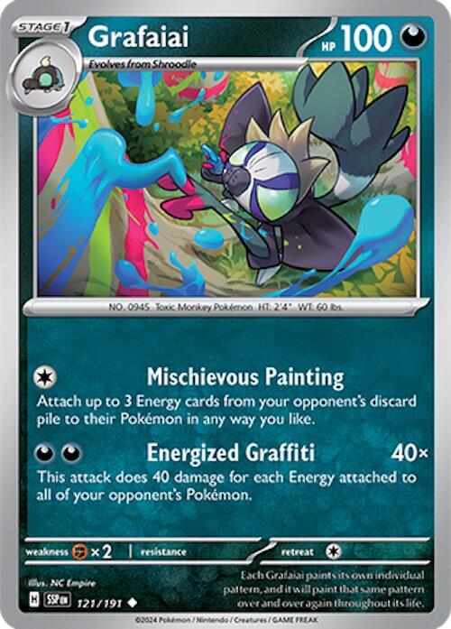 Grafaiai [SSP - 121/191] Condition: Near Mint Collectible Trading Cards SV08: Surging Sparks Also available: Language: English Printing: Reverse Holofoil