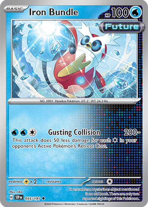 Iron Bundle [SSP - 055/191] Condition: Near Mint Collectible Trading Cards SV08: Surging Sparks Also available: Language: English Printing: Reverse Holofoil