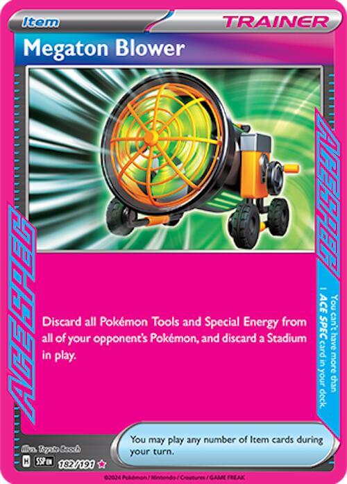 Megaton Blower [SSP - 182/191] Condition: Near Mint Collectible Trading Cards SV08: Surging Sparks Also available: Language: English Printing: Holofoil