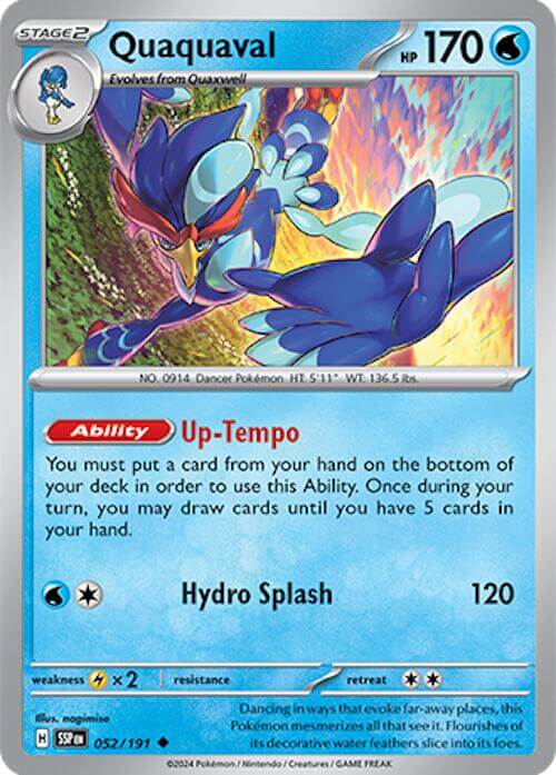 Quaquaval [SSP - 052/191] Condition: Near Mint Collectible Trading Cards SV08: Surging Sparks Also available: Language: English Printing: Reverse Holofoil