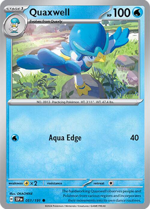 Quaxwell [SSP - 051/191] Condition: Near Mint Collectible Trading Cards SV08: Surging Sparks Also available: Language: English Printing: Reverse Holofoil