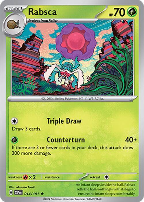 Rabsca [SSP - 014/191] Condition: Near Mint Collectible Trading Cards SV08: Surging Sparks Also available: Language: English Printing: Holofoil