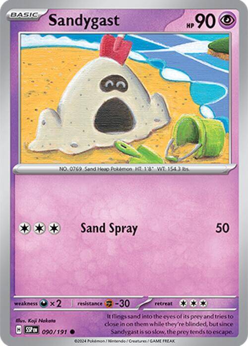 Sandygast [SSP - 090/191] Condition: Near Mint Collectible Trading Cards SV08: Surging Sparks Also available: Language: English Printing: Reverse Holofoil