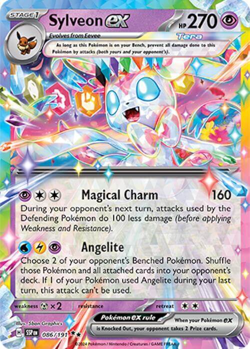 Sylveon ex [SSP - 086/191] Condition: Near Mint Collectible Trading Cards SV08: Surging Sparks Also available: Language: English Printing: Holofoil