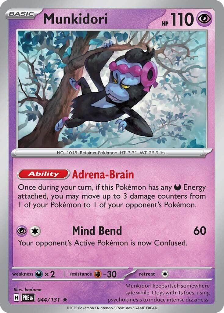 Munkidori [PRE - 044/131] Condition: Near Mint Collectible Trading Cards SV: Prismatic Evolutions Also available: Language: English Printing: Holofoil