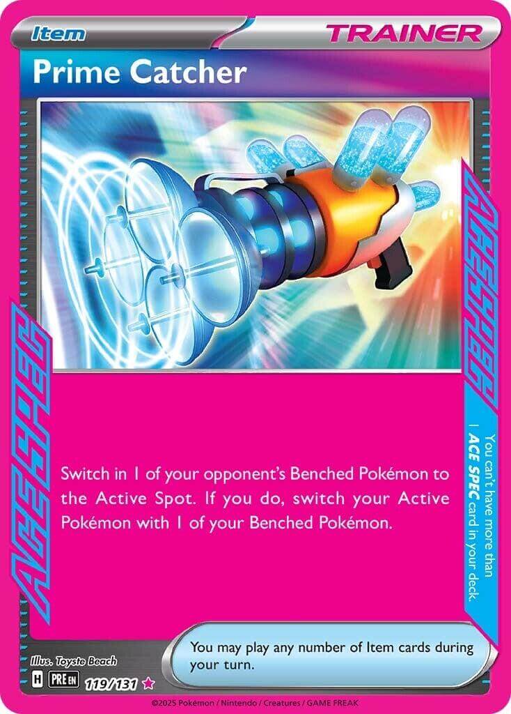 Prime Catcher [PRE - 119/131] Condition: Near Mint Collectible Trading Cards SV: Prismatic Evolutions Also available: Language: English Printing: Holofoil
