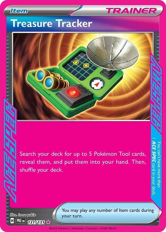 Treasure Tracker [PRE - 131/131] Condition: Near Mint Collectible Trading Cards SV: Prismatic Evolutions Also available: Language: English Printing: Holofoil