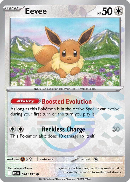 Eevee (Poke Ball Pattern) [PRE - 074/131] Condition: Near Mint Collectible Trading Cards SV: Prismatic Evolutions Also available: Language: English Printing: Holofoil