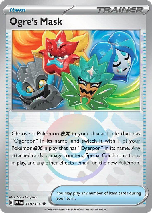 Ogre's Mask (Poke Ball Pattern) [PRE - 118/131] Condition: Near Mint Collectible Trading Cards SV: Prismatic Evolutions Also available: Language: English Printing: Holofoil