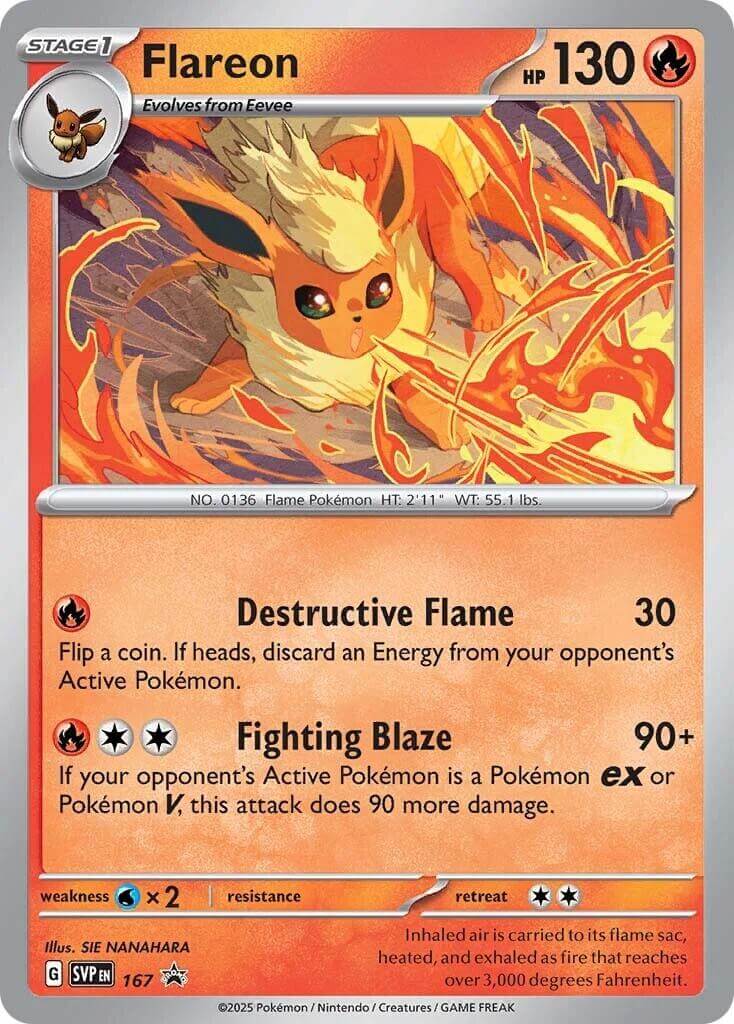 Flareon - 167 (Cosmos Holo) [SVP - 167] Condition: Near Mint Collectible Trading Cards SV: Scarlet & Violet Promo Cards Also available: Language: English Printing: Holofoil