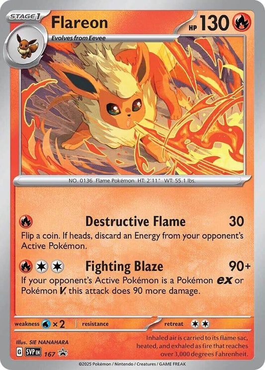 Flareon - 167 (Cosmos Holo) [SVP - 167] Condition: Near Mint Collectible Trading Cards SV: Scarlet & Violet Promo Cards Also available: Language: English Printing: Holofoil