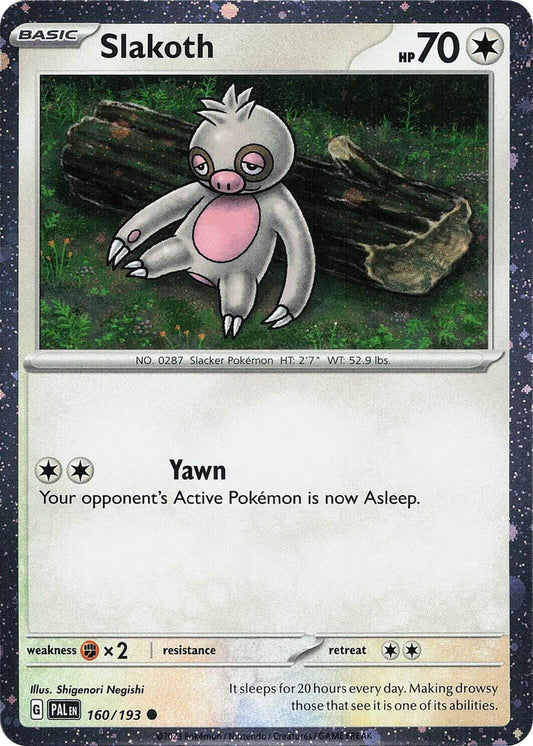 Slakoth (Cosmos Holo) [MCAP - 160/193] Condition: Near Mint Collectible Trading Cards Miscellaneous Cards & Products Also available: Language: English Printing: Holofoil