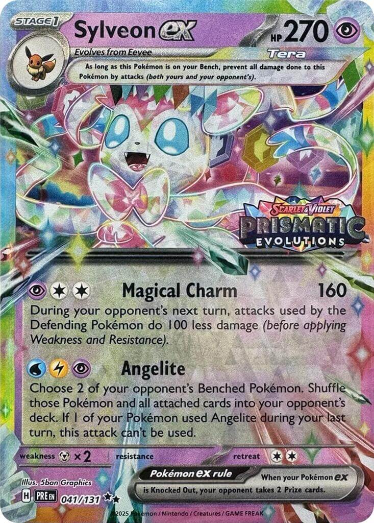 Sylveon ex - 041/131 (Prismatic Evolutions Stamp) [MCAP - 041/131] Condition: Near Mint Collectible Trading Cards Miscellaneous Cards & Products Also available: Language: English Printing: Holofoil