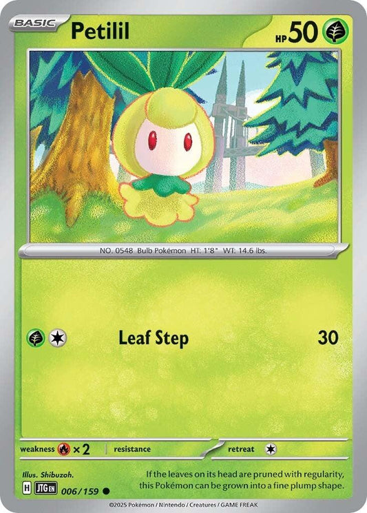 Petilil [JTG - 006/159] Condition: Near Mint Collectible Trading Cards SV09: Journey Together Also available: Language: English Printing: Reverse Holofoil