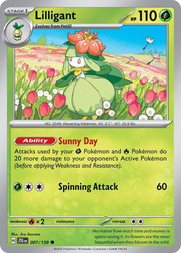 Lilligant [JTG - 007/159] Condition: Near Mint Collectible Trading Cards SV09: Journey Together Also available: Language: English Printing: Reverse Holofoil
