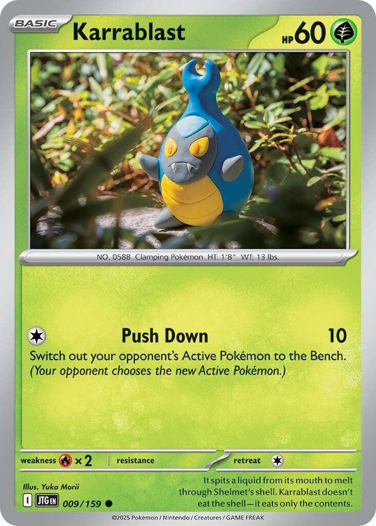 Karrablast [JTG - 009/159] Condition: Near Mint Collectible Trading Cards SV09: Journey Together Also available: Language: English Printing: Reverse Holofoil