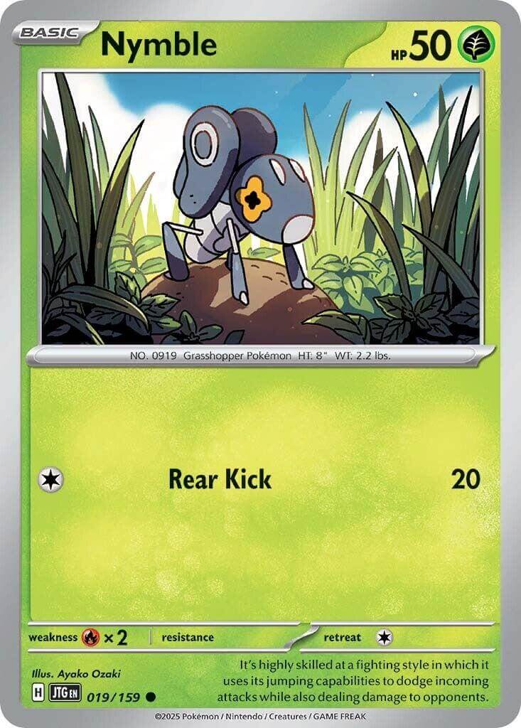 Nymble [JTG - 019/159] Condition: Near Mint Collectible Trading Cards SV09: Journey Together Also available: Language: English Printing: Reverse Holofoil