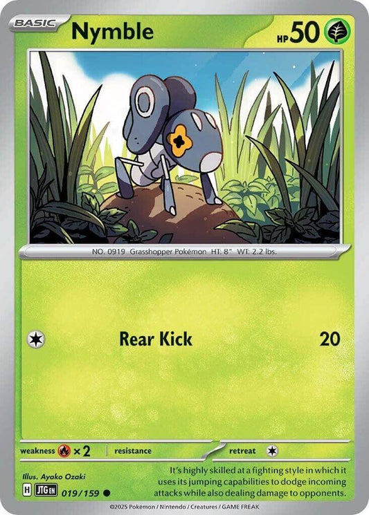Nymble [JTG - 019/159] Condition: Near Mint Collectible Trading Cards SV09: Journey Together Also available: Language: English Printing: Reverse Holofoil