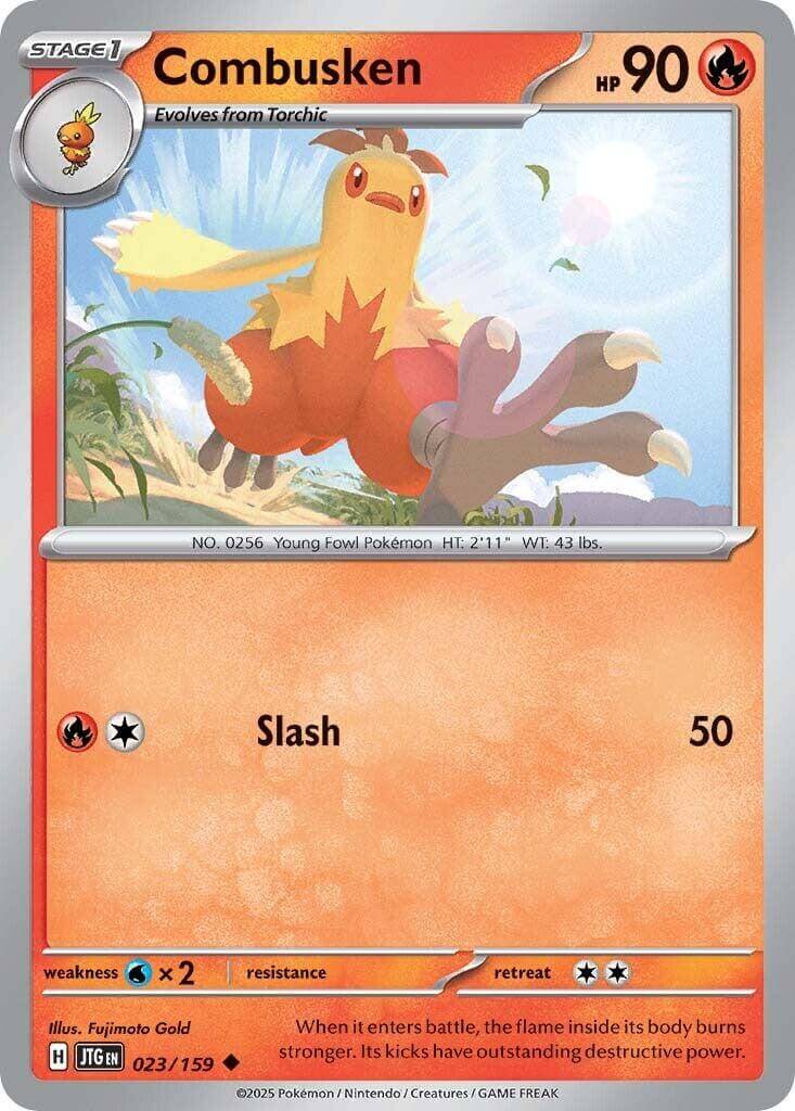 Combusken [JTG - 023/159] Condition: Near Mint Collectible Trading Cards SV09: Journey Together Also available: Language: English Printing: Reverse Holofoil