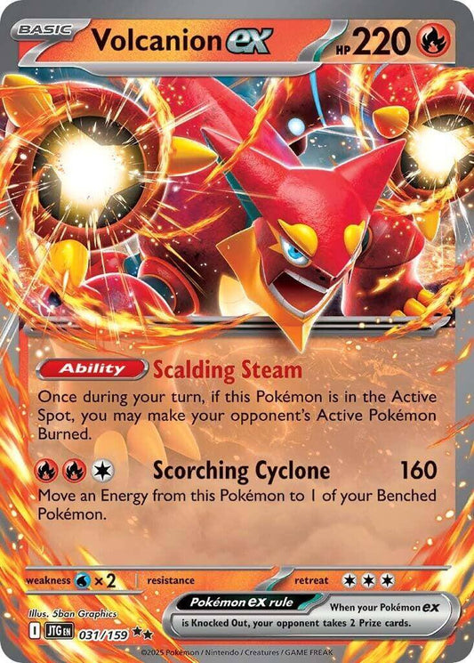 Volcanion ex - 031/159 [JTG - 031/159] Condition: Near Mint Collectible Trading Cards SV09: Journey Together Also available: Language: English Printing: Holofoil