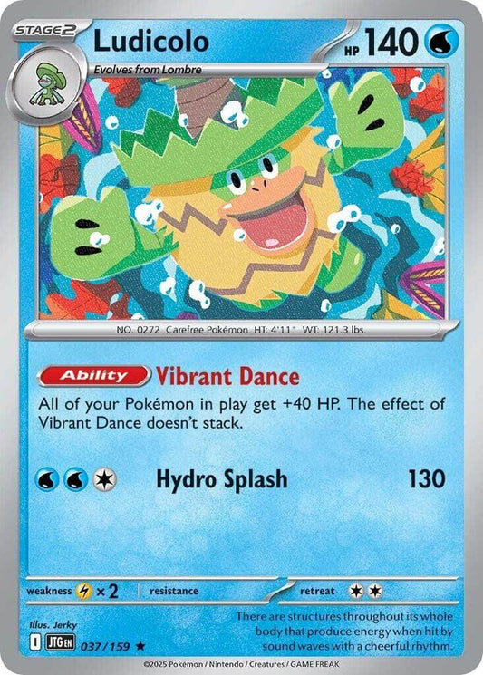 Ludicolo [JTG - 037/159] Condition: Near Mint Collectible Trading Cards SV09: Journey Together Also available: Language: English Printing: Holofoil