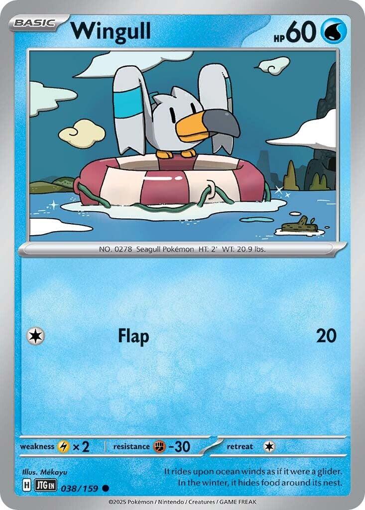 Wingull [JTG - 038/159] Condition: Near Mint Collectible Trading Cards SV09: Journey Together Also available: Language: English Printing: Reverse Holofoil