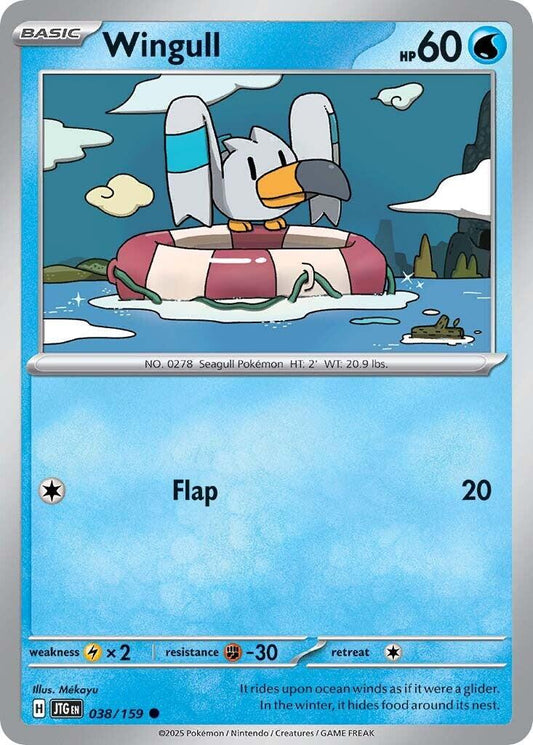 Wingull [JTG - 038/159] Condition: Near Mint Collectible Trading Cards SV09: Journey Together Also available: Language: English Printing: Reverse Holofoil