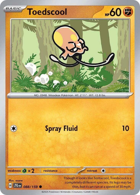 Toedscool [JTG - 088/159] Condition: Near Mint Collectible Trading Cards SV09: Journey Together Also available: Language: English Printing: Reverse Holofoil