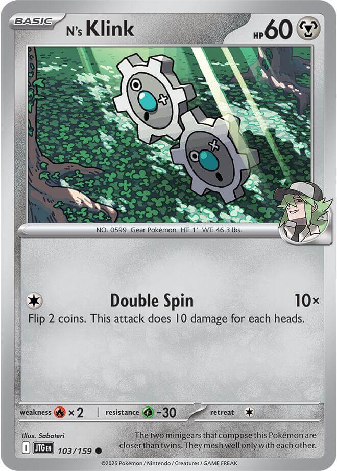 N's Klink [JTG - 103/159] Condition: Near Mint Collectible Trading Cards SV09: Journey Together Also available: Language: English Printing: Reverse Holofoil