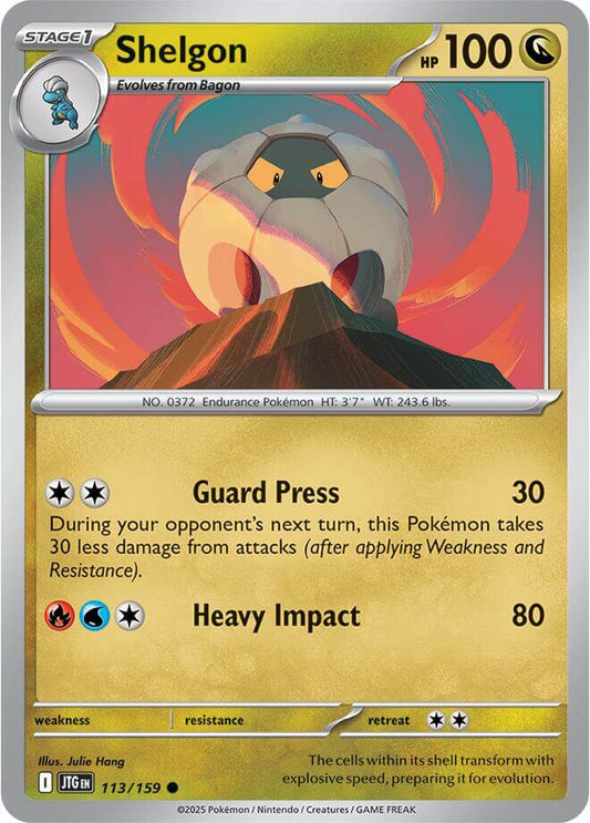 Shelgon [JTG - 113/159] Condition: Near Mint Collectible Trading Cards SV09: Journey Together Also available: Language: English Printing: Reverse Holofoil