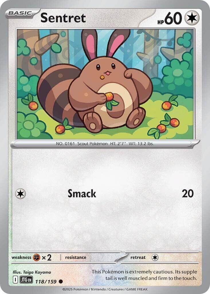 Sentret [JTG - 118/159] Condition: Near Mint Collectible Trading Cards SV09: Journey Together Also available: Language: English Printing: Reverse Holofoil