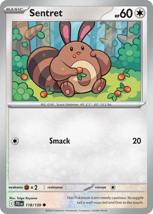 Sentret [JTG - 118/159] Condition: Near Mint Collectible Trading Cards SV09: Journey Together Also available: Language: English Printing: Reverse Holofoil