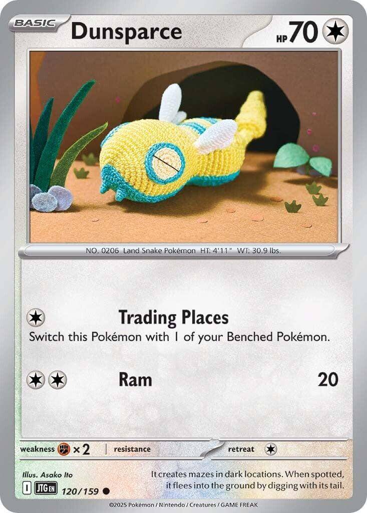 Dunsparce [JTG - 120/159] Condition: Near Mint Collectible Trading Cards SV09: Journey Together Also available: Language: English Printing: Reverse Holofoil