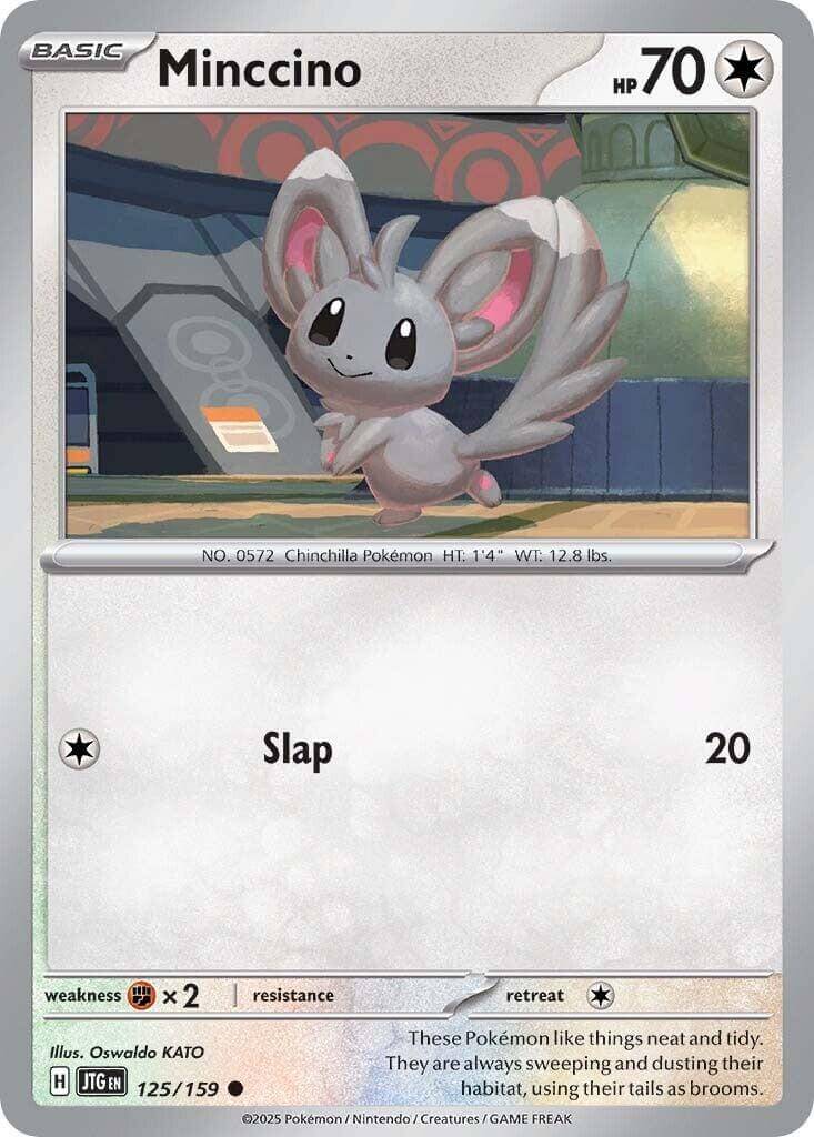 Minccino [JTG - 125/159] Condition: Near Mint Collectible Trading Cards SV09: Journey Together Also available: Language: English Printing: Reverse Holofoil