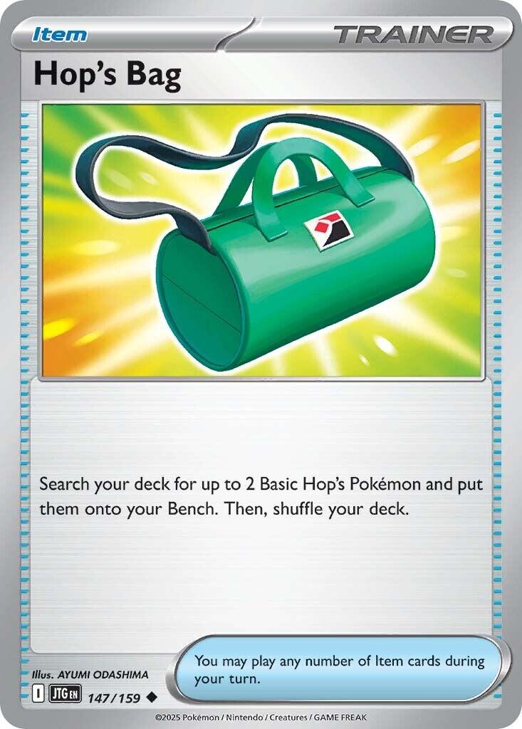 Hop's Bag [JTG - 147/159] Condition: Near Mint Collectible Trading Cards SV09: Journey Together Also available: Language: English Printing: Reverse Holofoil
