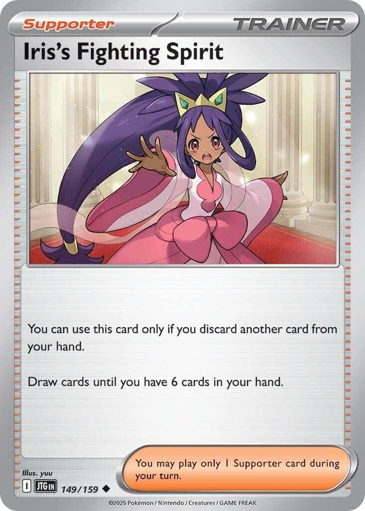Iris's Fighting Spirit - 149/159 [JTG - 149/159] Condition: Near Mint Collectible Trading Cards SV09: Journey Together Also available: Language: English Printing: Reverse Holofoil