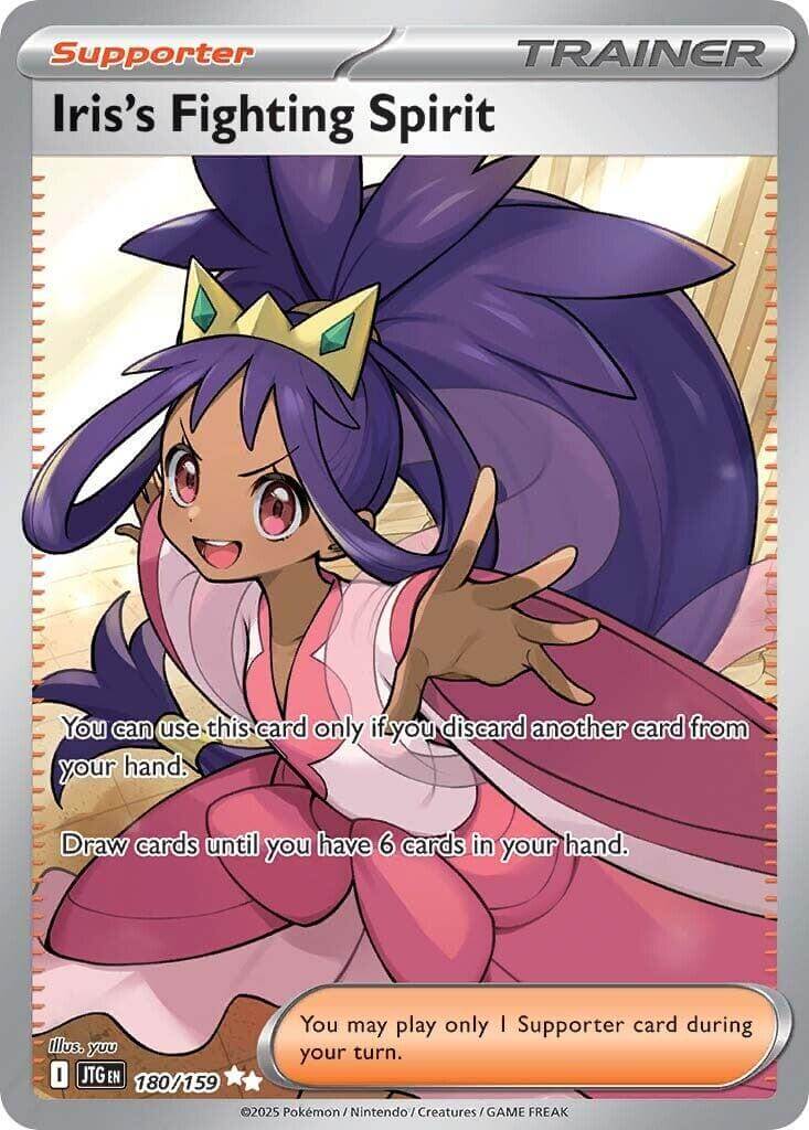 Iris's Fighting Spirit - 180/159 [JTG - 180/159] Condition: Near Mint Collectible Trading Cards SV09: Journey Together Also available: Language: English Printing: Holofoil