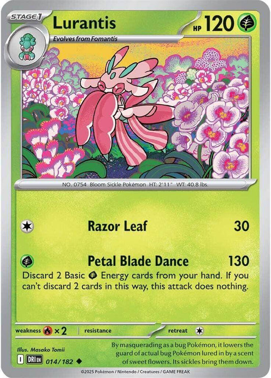 Lurantis [DRI - 014/182] Condition: Near Mint Collectible Trading Cards SV10: Destined Rivals Also available: Language: English Printing: Reverse Holofoil