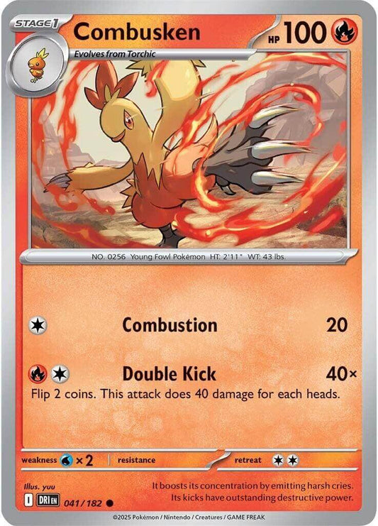 Combusken [DRI - 041/182] Condition: Near Mint Collectible Trading Cards SV10: Destined Rivals Also available: Language: English Printing: Reverse Holofoil