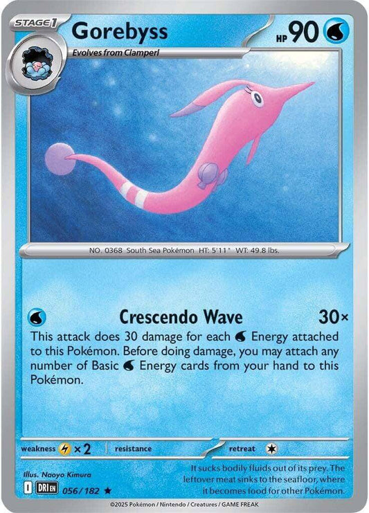 Gorebyss [DRI - 056/182] Condition: Near Mint Collectible Trading Cards SV10: Destined Rivals Also available: Language: English Printing: Holofoil