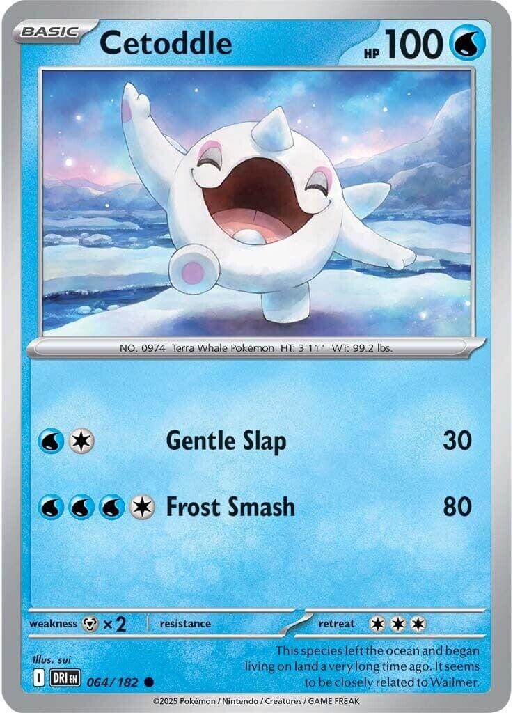 Cetoddle [DRI - 064/182] Condition: Near Mint Collectible Trading Cards SV10: Destined Rivals Also available: Language: English Printing: Reverse Holofoil