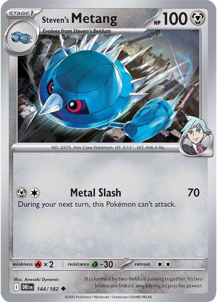 Steven's Metang [DRI - 144/182] Condition: Near Mint Collectible Trading Cards SV10: Destined Rivals Also available: Language: English Printing: Reverse Holofoil