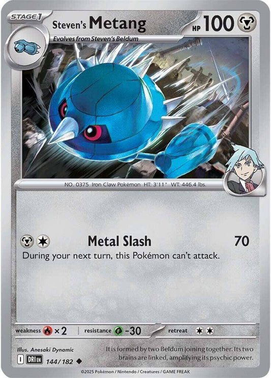 Steven's Metang [DRI - 144/182] Condition: Near Mint Collectible Trading Cards SV10: Destined Rivals Also available: Language: English Printing: Reverse Holofoil