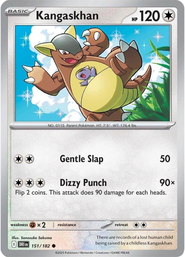 Kangaskhan - 151/182 [DRI - 151/182] Condition: Near Mint Collectible Trading Cards SV10: Destined Rivals Also available: Language: English Printing: Reverse Holofoil