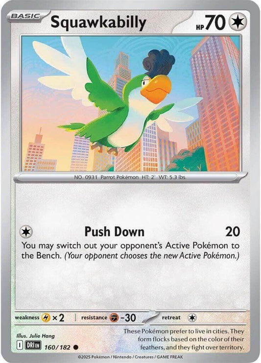 Squawkabilly [DRI - 160/182] Condition: Near Mint Collectible Trading Cards SV10: Destined Rivals Also available: Language: English Printing: Reverse Holofoil