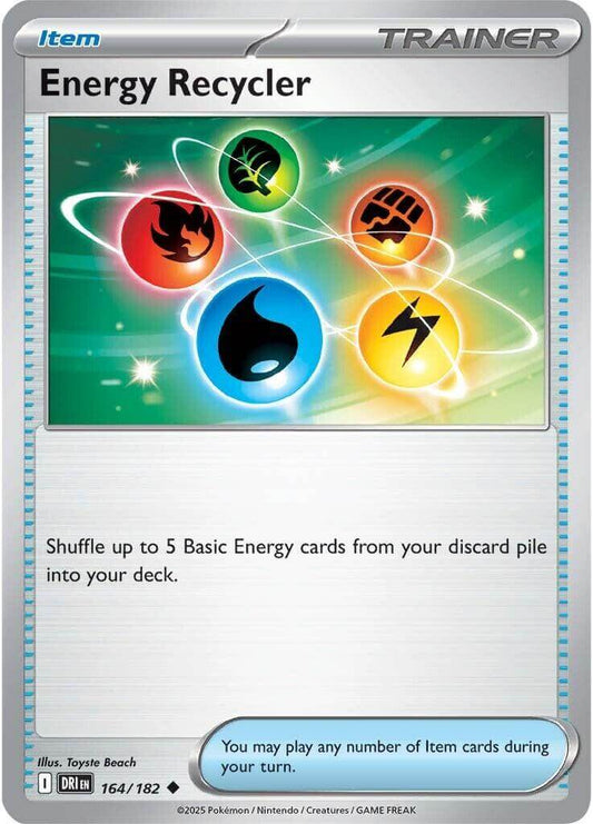 Energy Recycler [DRI - 164/182] Condition: Near Mint Collectible Trading Cards SV10: Destined Rivals Also available: Language: English Printing: Reverse Holofoil