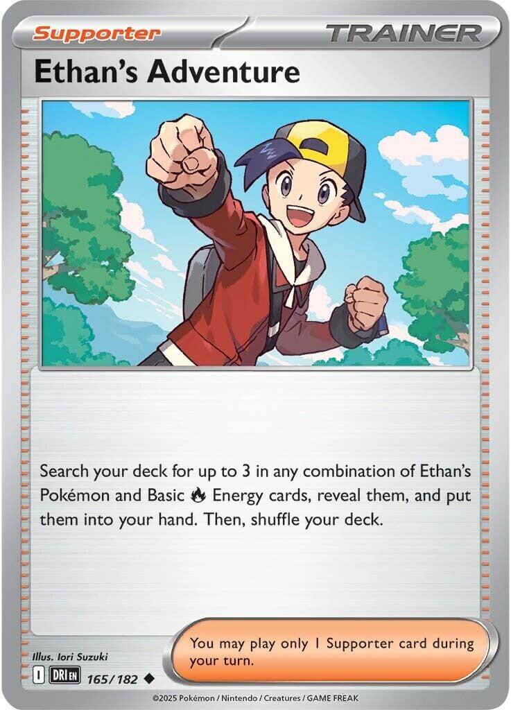 Ethan's Adventure - 165/182 [DRI - 165/182] Condition: Near Mint Collectible Trading Cards SV10: Destined Rivals Also available: Language: English Printing: Reverse Holofoil