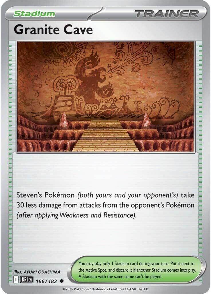 Granite Cave [DRI - 166/182] Condition: Near Mint Collectible Trading Cards SV10: Destined Rivals Also available: Language: English Printing: Reverse Holofoil