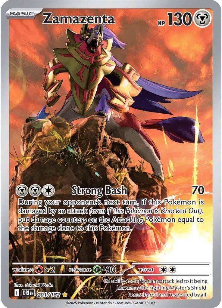 Zamazenta - 201/182 [DRI - 201/182] Condition: Near Mint Collectible Trading Cards SV10: Destined Rivals Also available: Language: English Printing: Holofoil